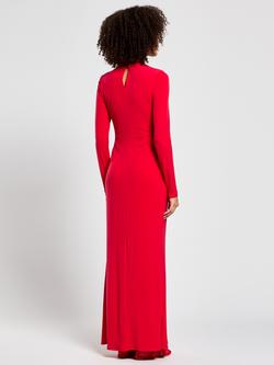 DASKA Chara Ruched Maxi Dress - view 2, Red