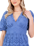 Lovedrobe Floral Broderie Anglaise Maxi Dress, Blue
