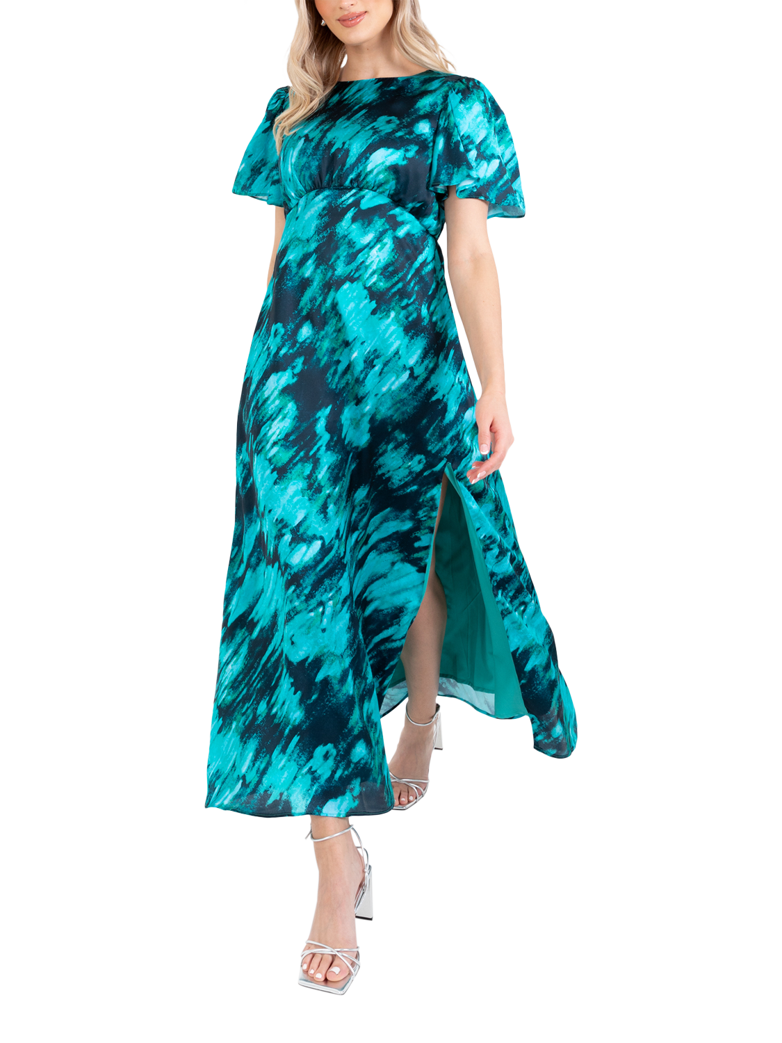 Product image 1 of 11, which shows Lovedrobe Marble Print Midi Dress, Marble Print, 8