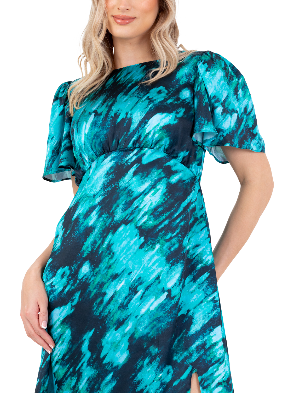 Product image 2 of 11, which shows Lovedrobe Marble Print Midi Dress, Marble Print, 8