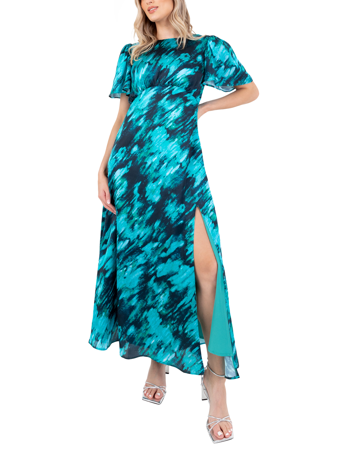 Product image 3 of 11, which shows Lovedrobe Marble Print Midi Dress, Marble Print, 8