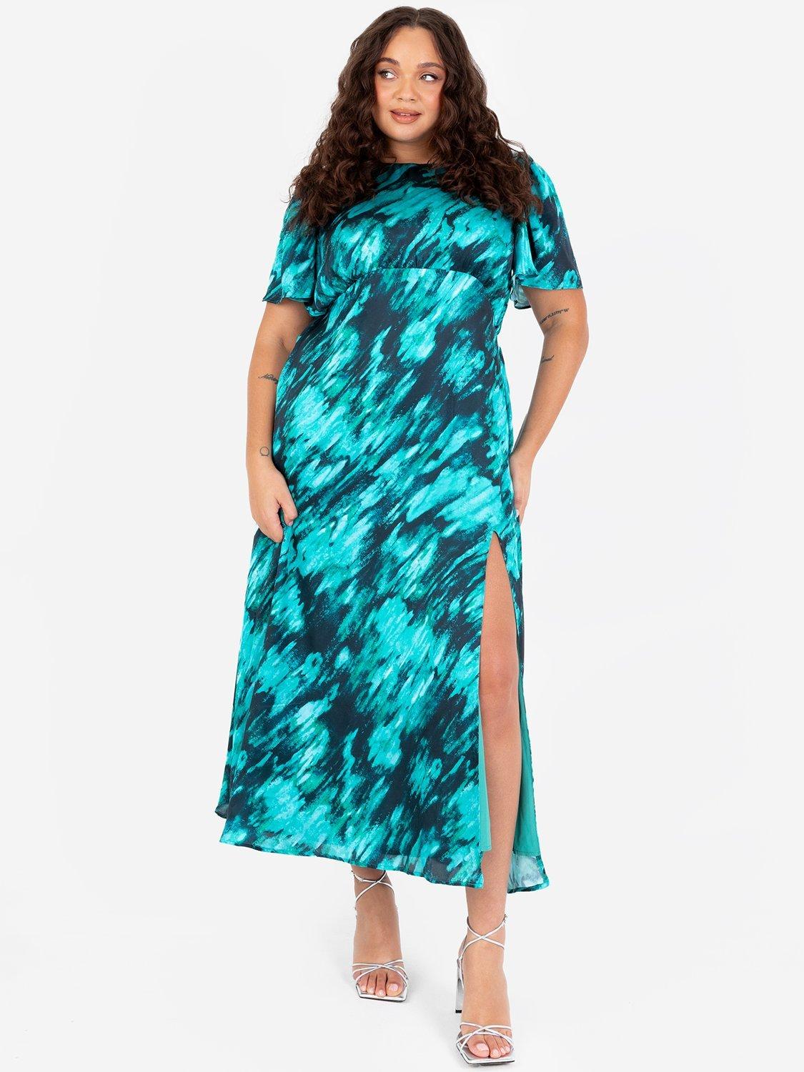 Product image 7 of 11, which shows Lovedrobe Marble Print Midi Dress, Marble Print, 8