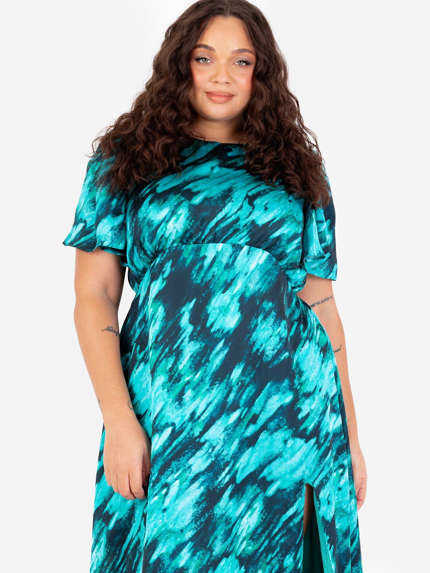 Product image 8 of 11, which shows Lovedrobe Marble Print Midi Dress, Marble Print, 8