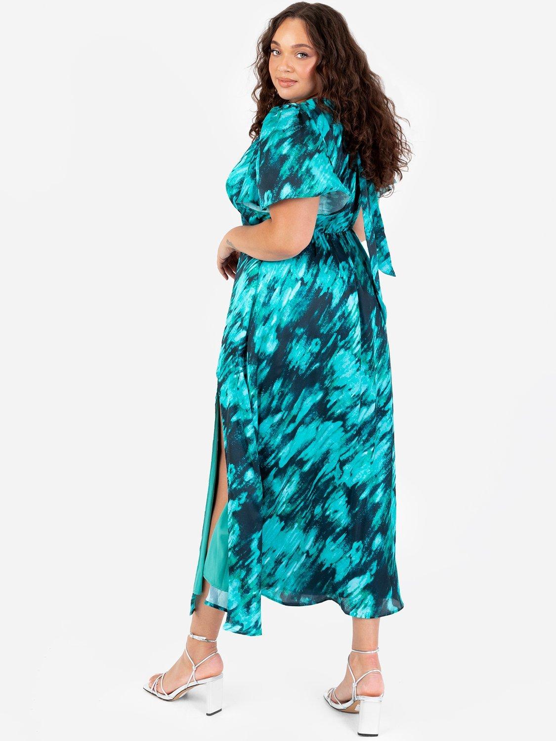 Product image 9 of 11, which shows Lovedrobe Marble Print Midi Dress, Marble Print, 8