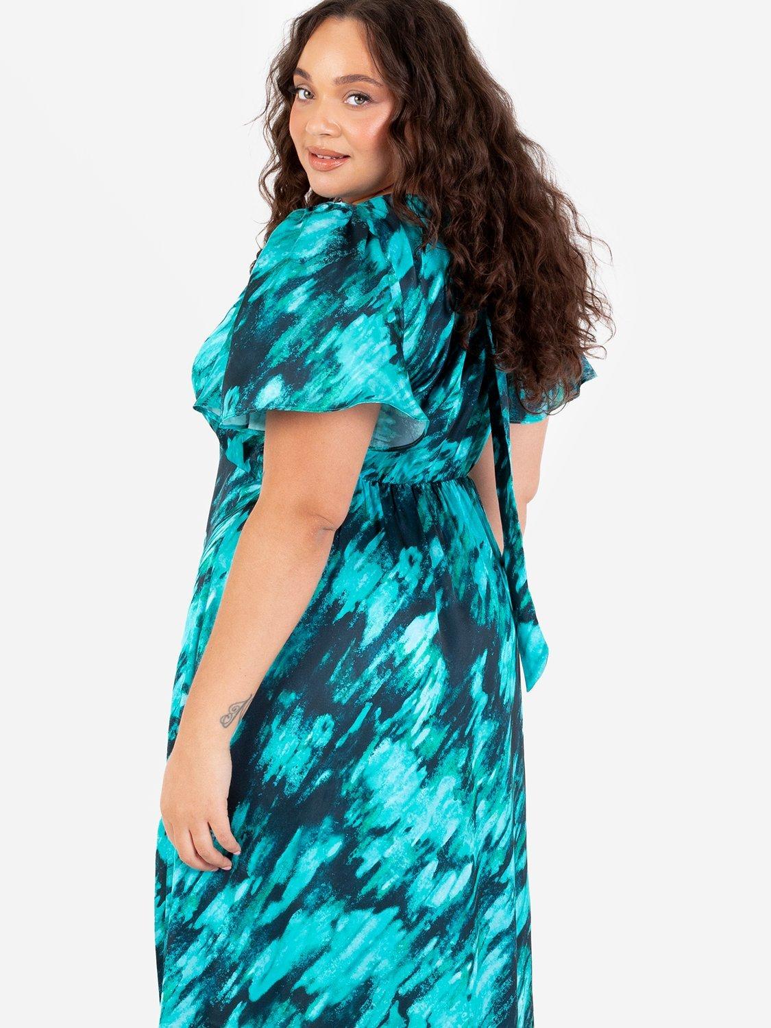 Product image 10 of 11, which shows Lovedrobe Marble Print Midi Dress, Marble Print, 8