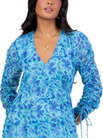 Lovedrobe Leaf Print Maxi Dress, Blue