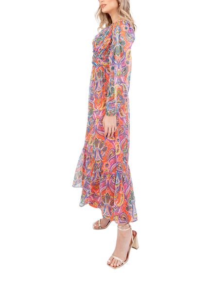 Lovedrobe Paisley Print Midi Dress, Multi - view 2, Multi