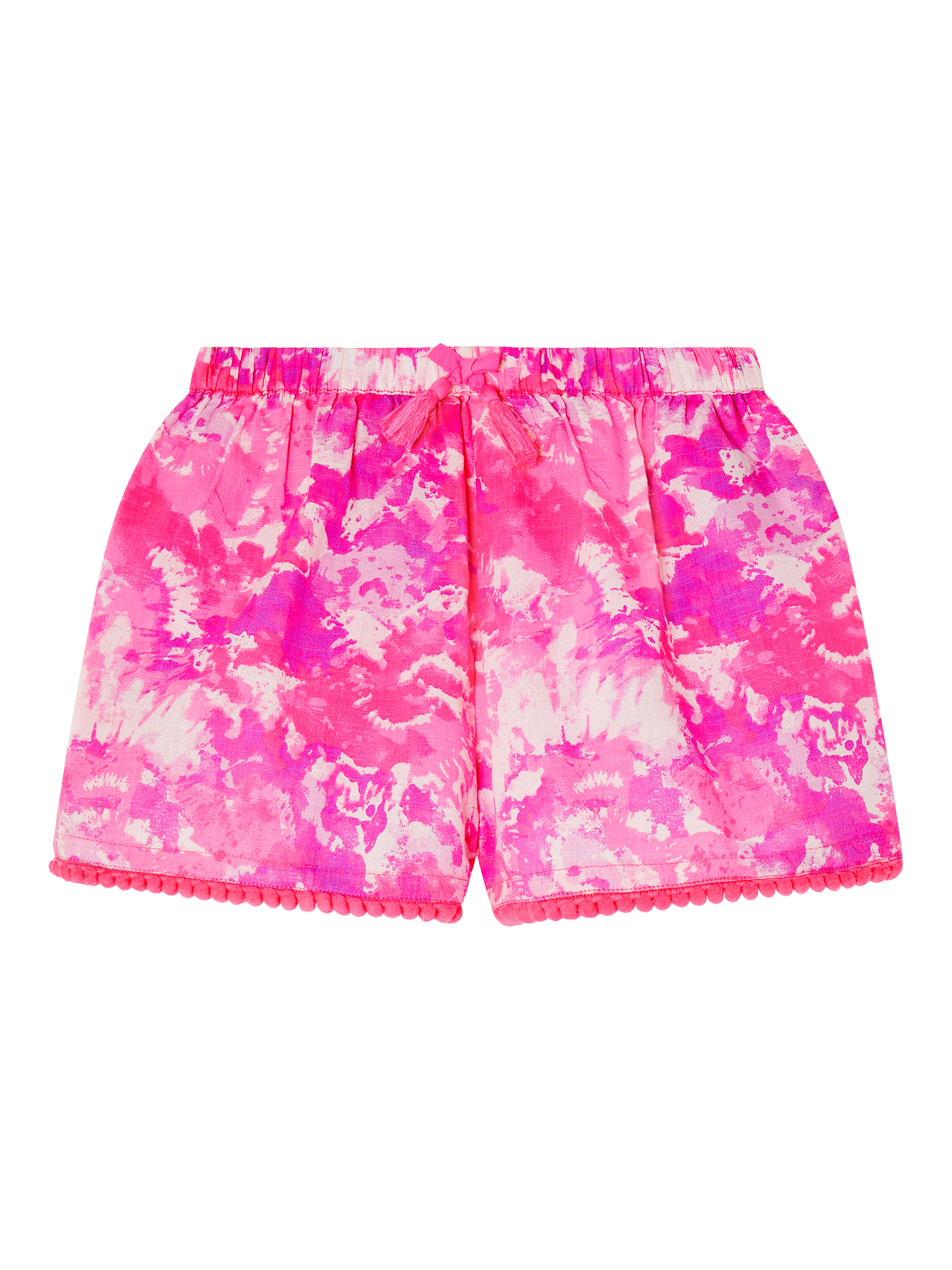 Product image 1 of 3, which shows Angels by Accessorize Kids' Tie Dye Shorts, Brights Multi, 3-4 years