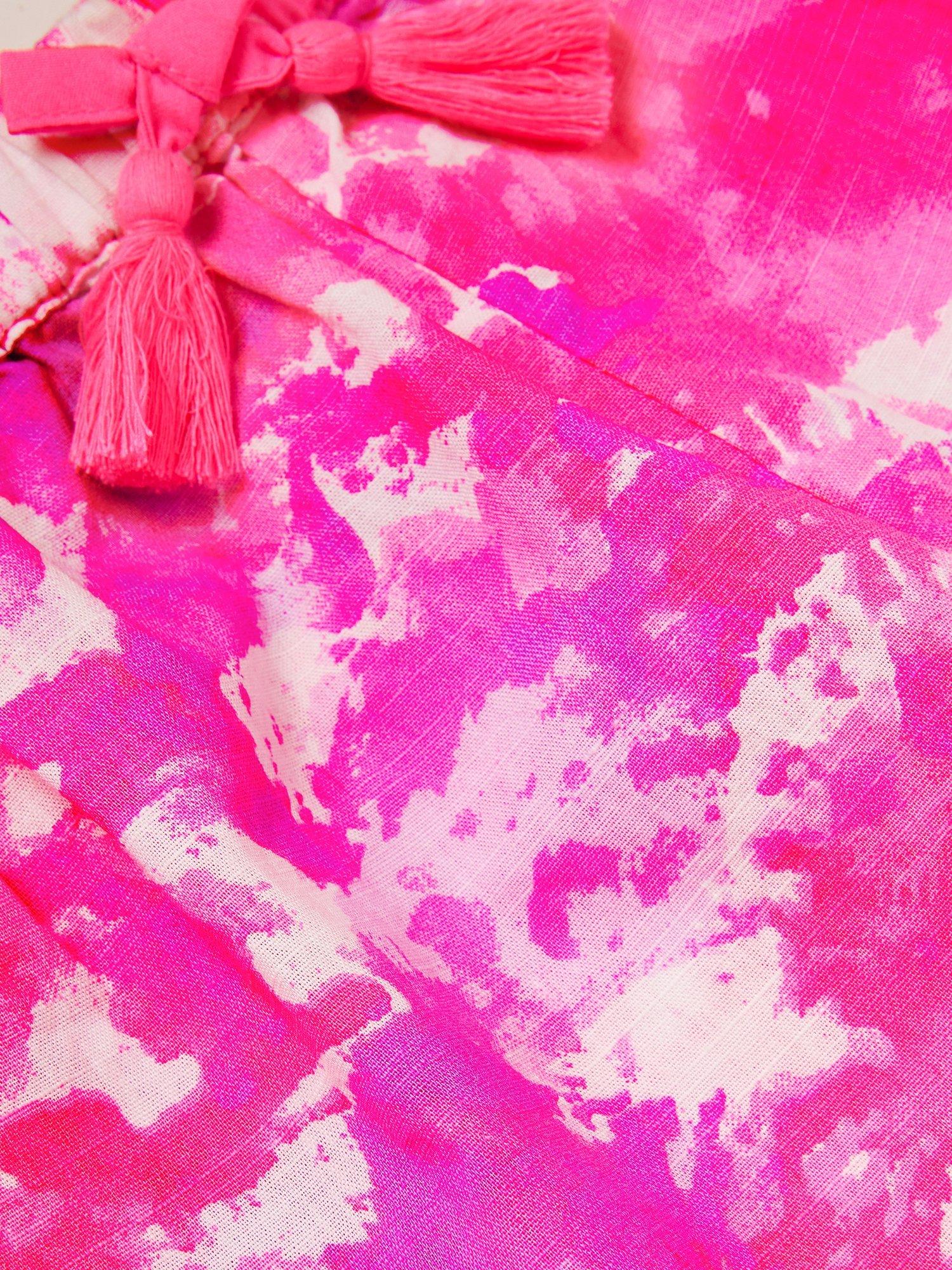 Product image 3 of 3, which shows Angels by Accessorize Kids' Tie Dye Shorts, Brights Multi, 3-4 years