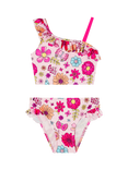 Angels by Accessorize Kids' Retro Bloom Tankini, Brights Multi