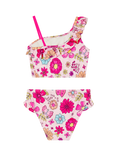 Angels by Accessorize Kids' Retro Bloom Tankini, Brights Multi