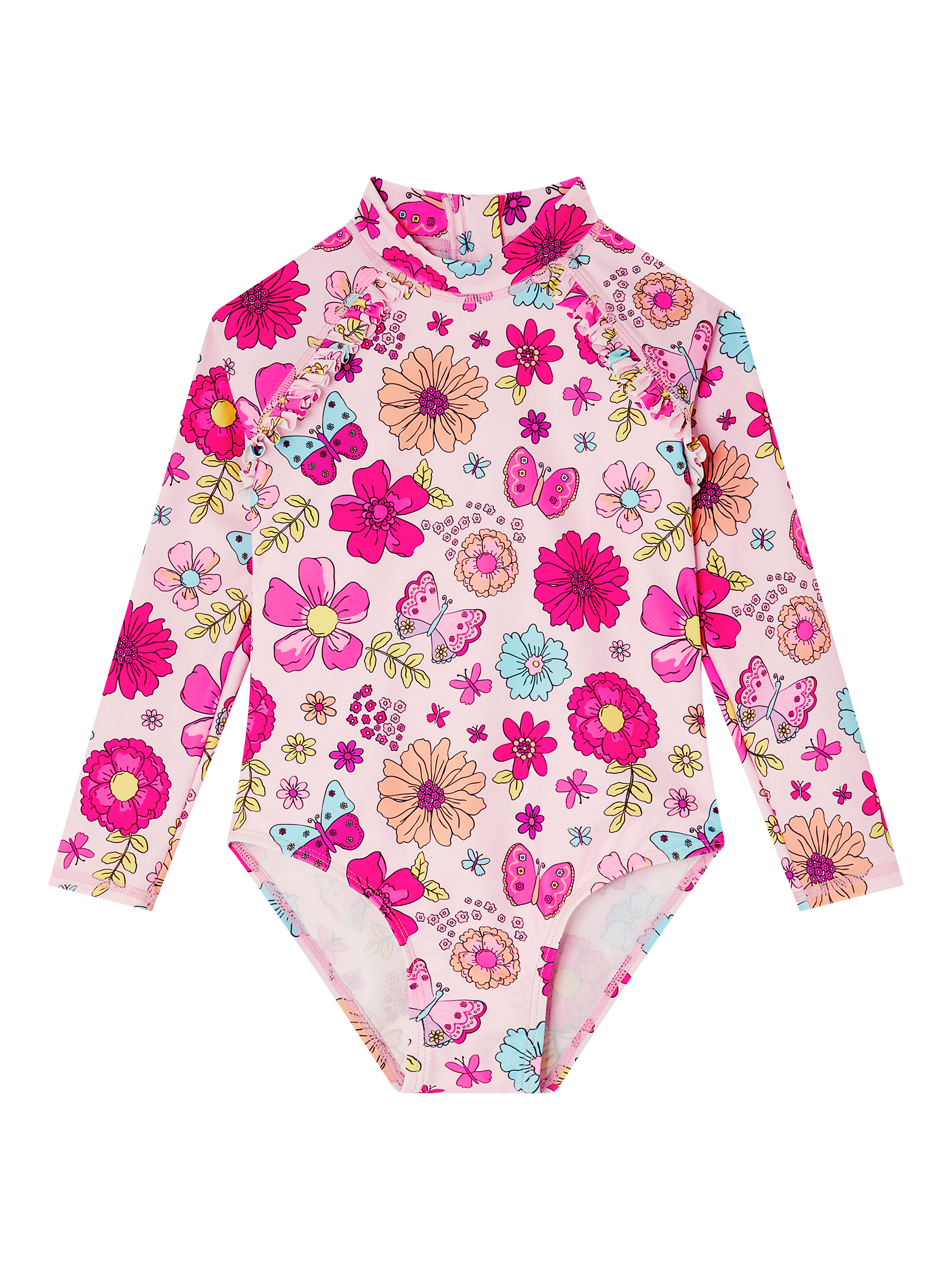 Angels by Accessorize Kids' Retro Bloom Swimsuit, Brights Multi