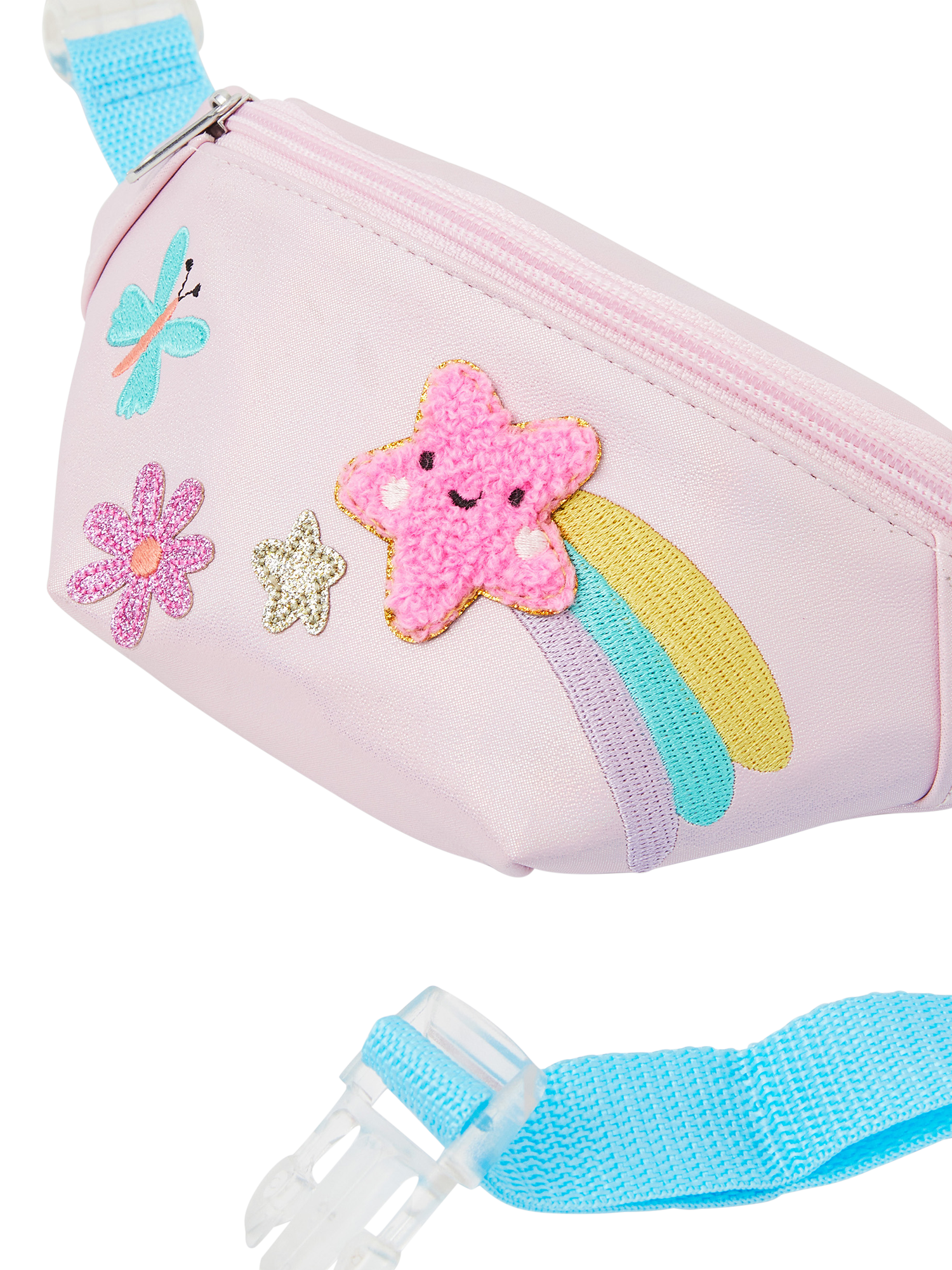 Product image 3 of 4, which shows Angels by Accessorize Kids' Star Belt Bag, Pink, One Size