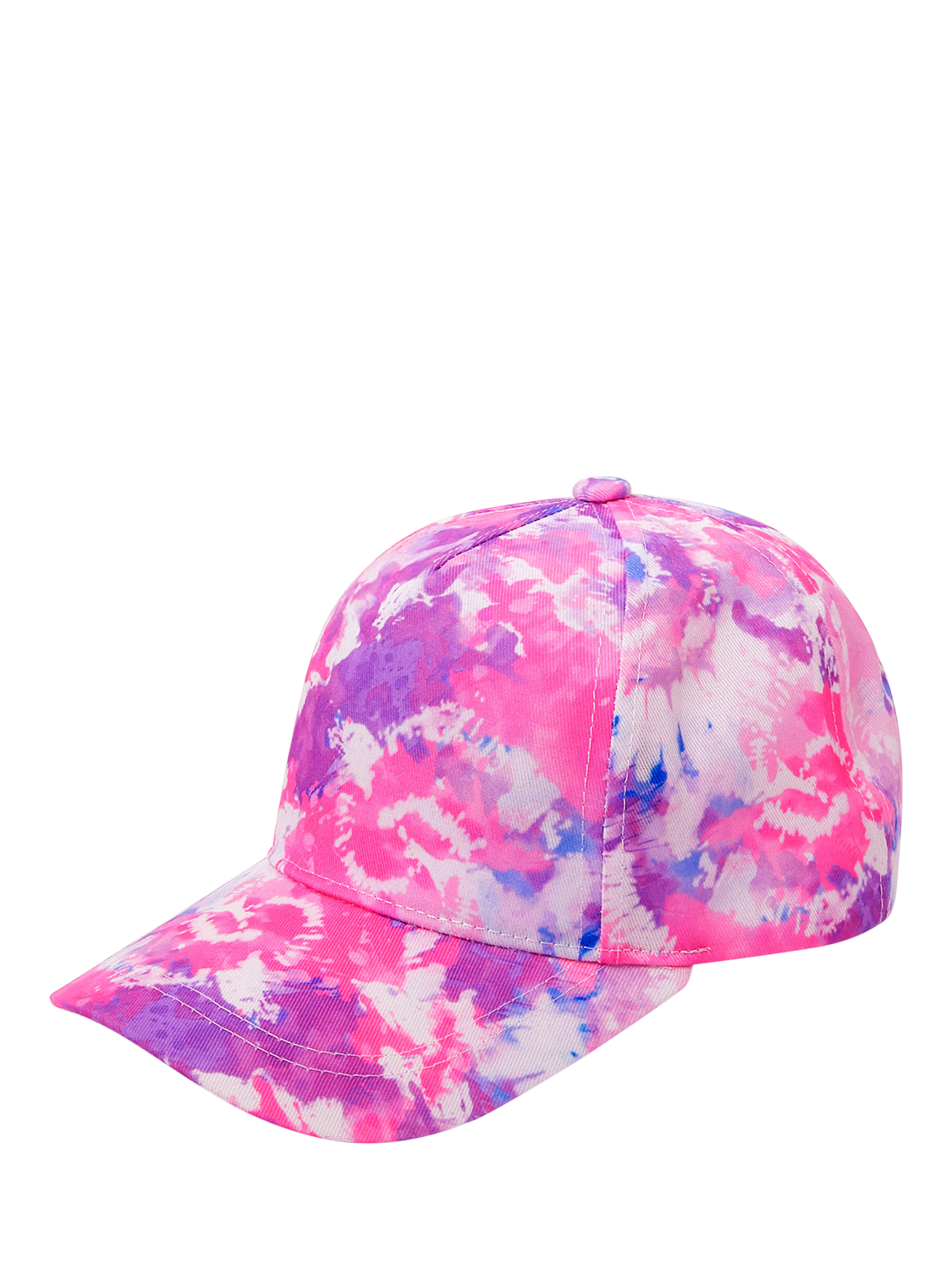 Product image 1 of 3, which shows Angels by Accessorize Kids' Tie-Dye Baseball Cap, Brights Multi, 3-6 years