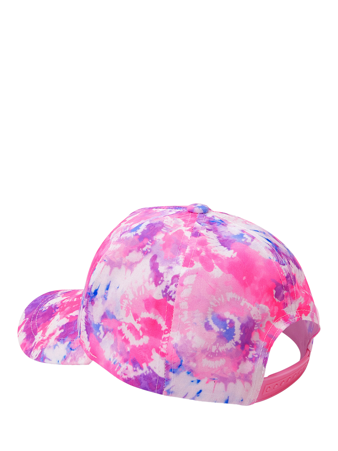 Product image 2 of 3, which shows Angels by Accessorize Kids' Tie-Dye Baseball Cap, Brights Multi, 3-6 years