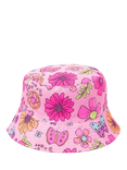 Angels by Accessorize Kids' Floral Print Bucket Hat, Pastel Multi