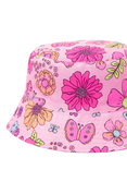 Angels by Accessorize Kids' Floral Print Bucket Hat, Pastel Multi