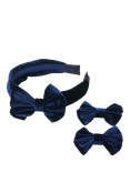 Angels by Accessorize Kids' Headband and Hair Clip Set, Navy