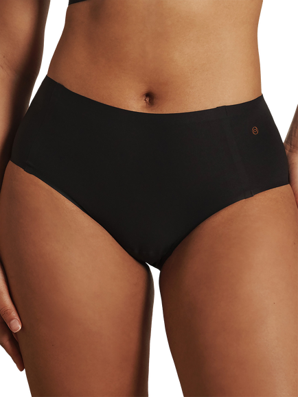 Evelyn & Bobbie Retro High Waist Bikini Knickers, Black