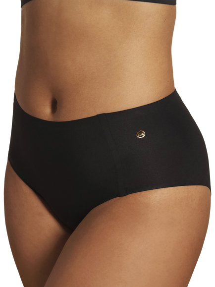 Evelyn & Bobbie Retro High Waist Bikini Knickers - view 2, Black