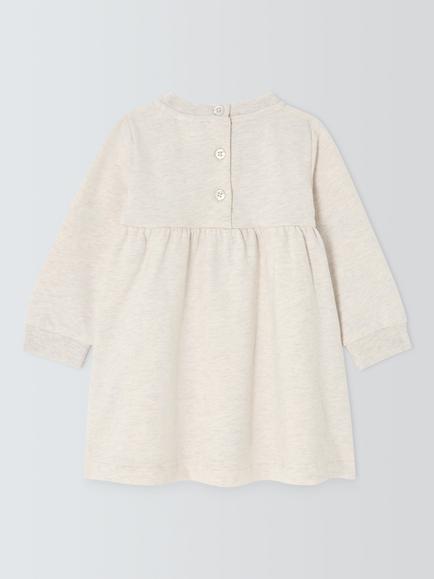 John Lewis Baby Cotton Tulip Dress, Natural - view 2, Natural
