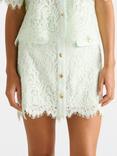 Forever New Lola Button Lace Mini Skirt, Light Green