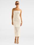 Forever New Arianna Crochet Midi Dress, Porcelain
