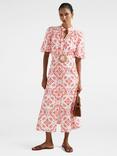 Forever New Petite Rhiannon Embroidered Midi Dress, Red