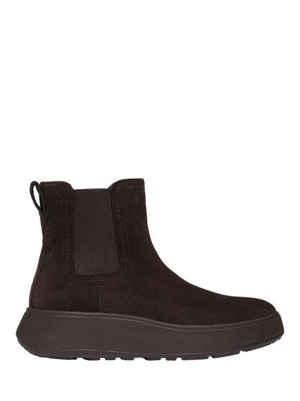 FitFlop F-Mode Stitch Suede Chelsea Boots, Chocolate Brown, Chocolate Brown