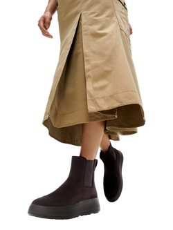 FitFlop F-Mode Stitch Suede Chelsea Boots, Chocolate Brown - view 2, Chocolate Brown