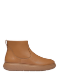 FitFlop IQ-COMFF Leather Zip Ankle Boots, Desert Tan