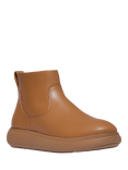 FitFlop IQ-COMFF Leather Zip Ankle Boots, Desert Tan
