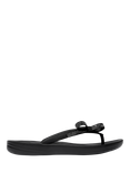 FitFlop iQushion Glitz Bow Flip Flops, Black