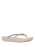 FitFlop IQushion Multi-Crystal Ergonomic Flip Flops, Stone Beige