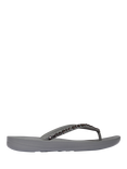 FitFlop IQushion Multi-Crystal Ergonomic Flip Flops, Grey
