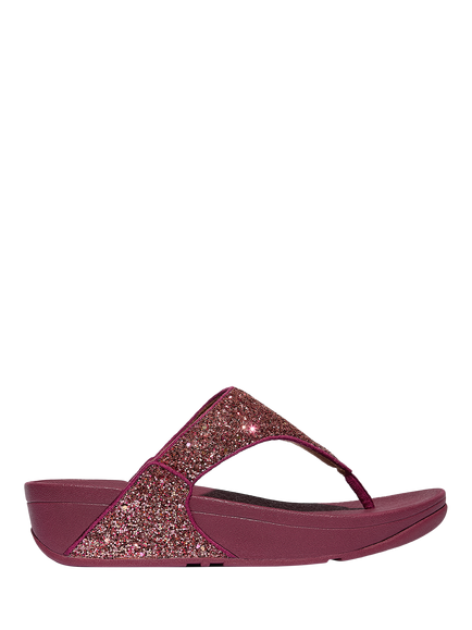 FitFlop Lulu Glitter Flip Flops, Ruby