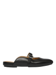 FitFlop Delicato Leather Crystal Buckle Mary Jane Mules, Black