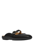 FitFlop Delicato Leather Crystal Buckle Mary Jane Mules, Black
