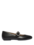 FitFlop Delicato Leather Crystal Buckle Mary Janes, Black