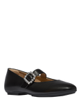 FitFlop Delicato Leather Crystal Buckle Mary Janes, Black