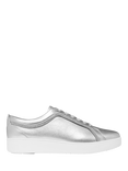 FitFlop Rally Crystal Leather Blend Trainers, Silver