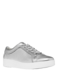 FitFlop Rally Crystal Leather Blend Trainers, Silver