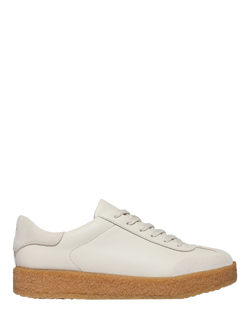 FitFlop Rally T-Toe Leather Blend Trainers, Paris Beige, Paris Beige