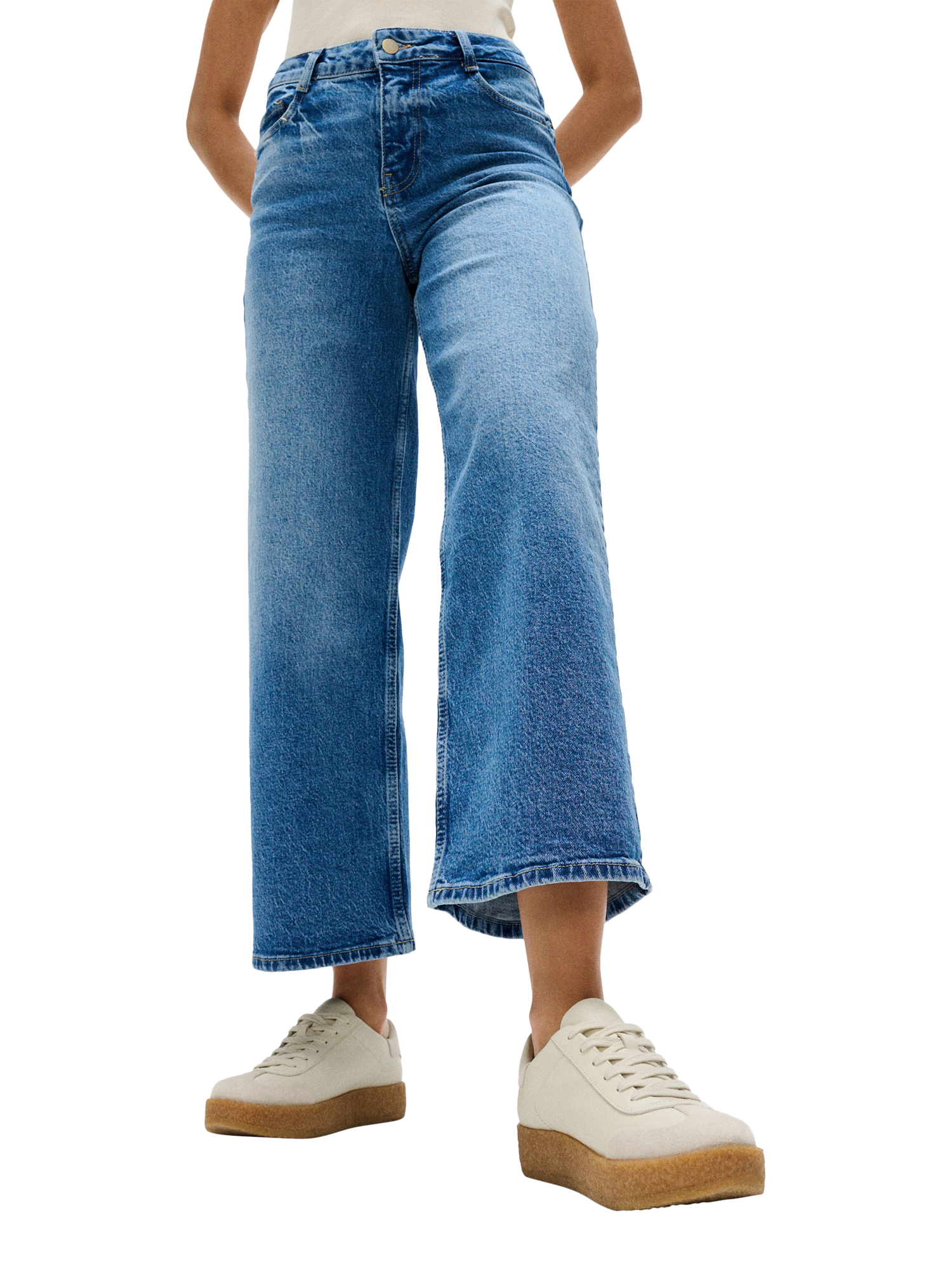 Product image 5 of 5, which shows FitFlop Rally T-Toe Leather Blend Trainers, Paris Beige, 3