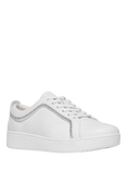 FitFlop Rally Crystal Leather Blend Trainers, Urban White