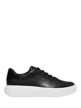 FitFlop RTG Leather Blend Lace Up Trainers, Black