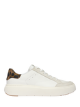 FitFlop RTG Leather Blend Lace Up Trainers, Urban White/Chocolate Mix