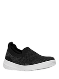 FitFlop Super-Q Knit Slip On Shoes, Black/Silvereen