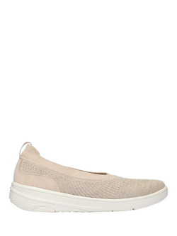 FitFlop Super-Q Knit Ballet Flats, Stone Beige/Platino