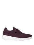 FitFlop Super-Q Crystal Trim Knit Lace-Up Trainers, Black, Plumberry